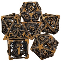 Dés creux polyédriques du dieu endormi Cthulhu donjons et dragons poulpe dés en métal pour joueur du MDN