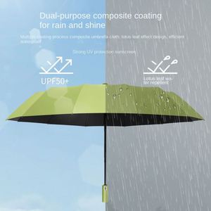 Parapluie OEM ODM entièrement automatique, grand format, série Mori, pliable, en pongee, pour étudiantes, style coréen, double protection solaire, cadeaux d'affaires - Product Image 3