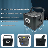 RGB lampu Laser 5W, warna penuh 3D animasi proyektor DJ DMX512 suara kontrol otomatis lampu Laser untuk panggung klub pesta disko