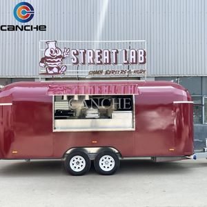 Carrito de Comida Rápida, Camión de Cocina Móvil, Remolques de Comida, Hamburguesas, Aperitivos, con Acero Inoxidable, 80 km/h, Certificado COC CE - Product Image 4