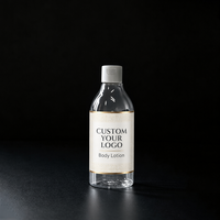 Botella de Loción Transparente de Plástico de 300 ml con Tapa Abatible y Logotipo Personalizado, Botella de Viaje Recargable de PET para Cuidado de la Piel y del Cuerpo
