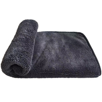 Serviette en microfibre absorbante pour lavage de voiture, double couche, à anneaux torsadés, grande taille, simple face, double face, sans couture