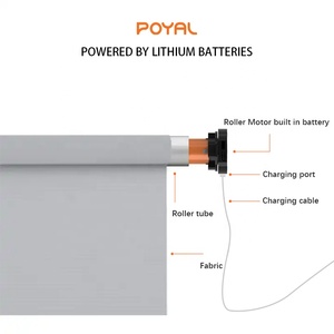 Được xây dựng trong pin lithium 25 mét tuya Alexa Thông Minh Điện Con lăn màn trập động cơ với dừng cơ chế - Product Image 1