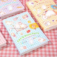 Mini A6 mignon chat couvert journal cahier Journal pour enfants organisateur à couverture rigide avec fil couture reliure revêtement en caoutchouc