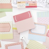100 notes autocollantes par paquet, série Life Journal, style Instagram, polyvalentes, à carreaux et à pois, fournitures de journalisation DIY