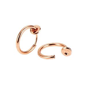 En gros Anneau de nez à clipser non-percable en acier chirurgical, bijoux de piercing corporel - Product Image 6