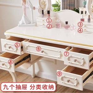 European-style <strong>Dressing</strong> <strong>Table</strong> 2025 Master Bedroom Vanity <strong>Table</strong> Instagram Solid Wood <strong>Princess</strong> Style Luxurious for Wedding - Product Image 6
