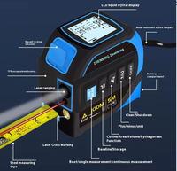 Professionnel 3 en 1 Laser ruban à mesurer intelligent ruban à mesurer Laser numérique ruban à mesurer Distance mètre Bule 5M règle 80M mesure Laser