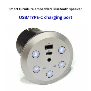 Altavoz Multifuncional Impermeable IPX9 de 5.3 Pulgadas para Sofá, Audio RGB LED, Alimentado por Batería, Carga USB/Tipo-C, Pantalla Táctil - Product Image 2