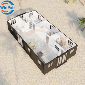WinFair Chinois Préfabriqué <span class=keywords><strong>Conteneur</strong></span> Pliable Extensible <span class=keywords><strong>40</strong></span> <span class=keywords><strong>Pieds</strong></span> 3 Chambres <span class=keywords><strong>Prix</strong></span> Maisons Extensibles - Product Image 1