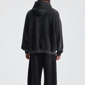 เสื้อฮู้ดดี้ผ้าคอตตอน 100% เกรดพรีเมียม 500gsm ทรงโอเวอร์ไซส์ สไตล์สตรีทแวร์ สกรีนโลโก้แบบพัฟพิมพ์ ผ้าหนา - Product Image 2