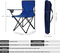 Chaise de plage d'extérieur avec logo imprimé et design personnalisé Chaise de sac à dos portable Chaise de camping pliable et pliable pour la pêche, la randonnée