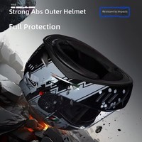 Superbe Casque de Moto Tout-Terrain Predator Nouveau Modèle Septembre, Construction Robuste en ABS, Visière Anti-Rayures pour Isolation Acoustique et Étanchéité