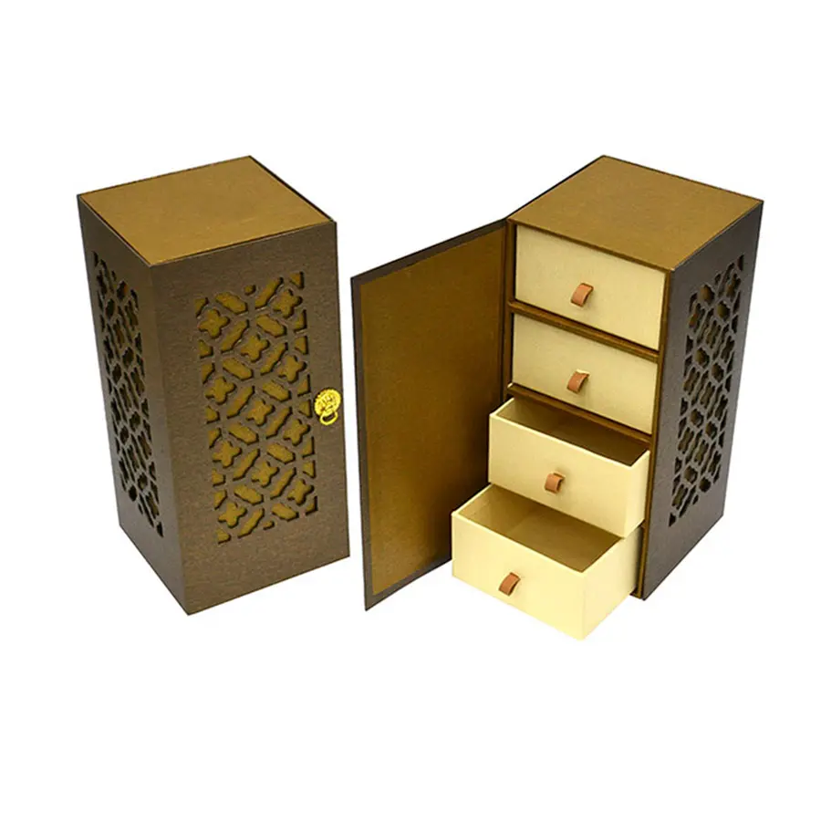 Benutzer definierte Mehrzweck-Schubladen box umfasst Konzept Tower Mooncake Box
