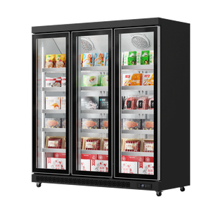 Vitrina Refrigerada Comercial para Alimentos Frescos de Supermercado, con 4 Puertas de Vidrio, Refrigerador Comercial - Product Image 1