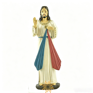 Statue personnalisée de Jésus-Christ Catolico en résine de 7,5 pouces, figurine de Jésus de la Divine Miséricorde, figurines de la Nativité, cadeaux religieux - Product Image 1