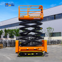 Plateforme élévatrice chenillée tout-terrain CFMG 12m, nacelle élévatrice à ciseaux électrique sur chenilles à vendre