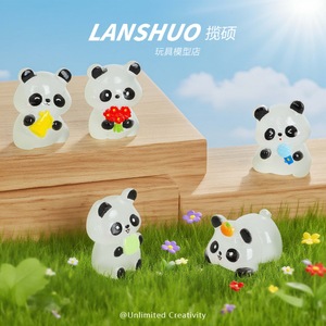 Figura de Resina 3D de Panda en Miniatura, Adorno de Escritorio, Accesorio para Interior de Coche, Set de Joyería DIY, Primavera 2026, Origen Yiwu - Product Image 4
