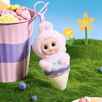 Authentique POP MART Teletubbies Afternoon Tea Diary Pendentif en vinyle et peluche Ensemble complet de 8 pièces Boîte mystère Breloque de sac Cadeau