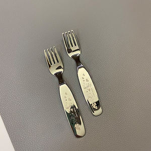 Juego de Cubiertos de Acero Inoxidable DF BC de Dos Piezas con Mango Corto, Pulido Espejo, para Uso Doméstico, para Niños, para Helado y Pastel - Product Image 6