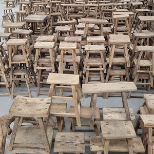 Nhỏ Cổ Cổ Cổ Điển Trung Quốc Đồ Nội Thất Mộc Mạc Tái Chế Gỗ Bé Phân Cho Trẻ Em Và Trẻ Em Nhà Trang Trí Nội Thất - Product Image 4