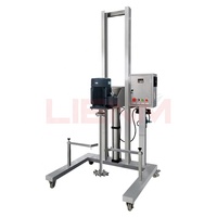 Disperseur à haute vitesse de laboratoire, mélangeur liquide, mélangeur à haute vitesse, réacteur, disperser pneumatique en acier inoxydable pour crème cosmétique