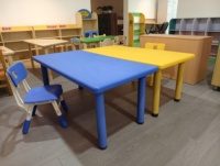 Meubles préscolaires, table et chaises rondes pour enfants, ensemble réglable pour la maternelle, salle de classe, garderie