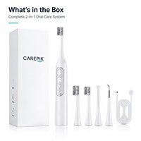 Carepik Nouveau Nettoyeur Interdentaire Portable Étanche IPX7 Sans Fil avec 3 Modes pour la Santé Quotidienne des Gencives et Brosse à Dents Sonique