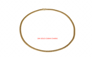 قلائد عصرية مخصصة مطلية بالذهب عيار 18 قيراط من الذهب الخالص AU750 سلسلة كوبية من الذهب الحقيقي قلادة مخصصة من الذهب عيار 18 قيراط - Product Image 6