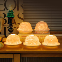 Vente en gros de bougeoir votif en porcelaine lithophane à lumière féerique bougeoir articles de décoration intérieure
