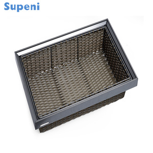 Cesta Deslizante para <span class=keywords><strong>Armario</strong></span> de Aluminio y Ratán ABS, Organizador Extraíble que Ahorra Espacio, Duradero para <span class=keywords><strong>Armario</strong></span> de Dormitorio - Product Image 3