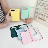 Coque ultra-fine de couleur unie pour iPhone Duo, protection complète de la charnière, antichoc, couleur bonbon