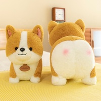 Véritable peluche mignonne Corgi jouets en peluche personnalisés Happy Corgi jouets en peluche