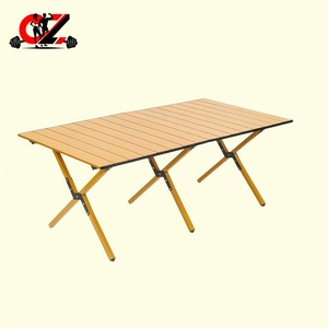 CZFIT Portable Outdoor Carbon Steel Folding <b>Table</b>, Waterproof, Scratch Resistant, Frosted Texture, High-quality and Customizable - Product Image 1