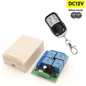 Công Tắc Điều Khiển Từ Xa Không Dây Thông Dụng 433 Mhz Mô Đun Bộ Thu Rơ Le DC 12V 10A 4CH Và Bộ Phát Từ Xa 4 Kênh RF 433 Mhz - Product Image 5