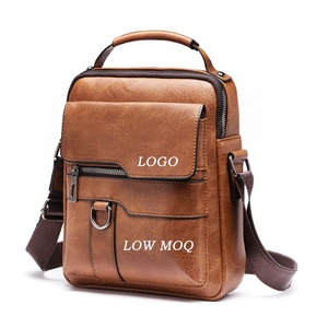 Borsa a tracolla in pelle nera da uomo di moda resistente di Vicuna Poloer borsa a tracolla in pelle resistente da uomo - Product Image 1