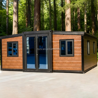 Villa mobile préfabriquée de luxe Maison préfabriquée 2 3 chambres à coucher Maison pliante préfabriquée 20 pieds 40 pieds Maison modulaire en conteneur extensible Prix