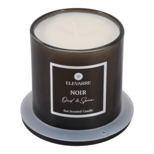 Candela Profumata Elevarre Noir Oud & Spice in Barattolo da 6oz con Coperchio - Product Image 4