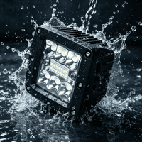 Projecteur de travail LED rectangulaire 3,3 pouces 39W, étanche IP68, 12-48V, 2650 Lumens, lampe auxiliaire de conduite pour voiture tout-terrain, camion, chariot élévateur