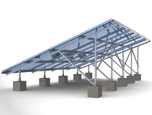 Montaje en tierra Estructura de acero Sistema de montaje fotovoltaico solar Precio bajo Aplicación de pendiente de montaña Sistema de panel solar