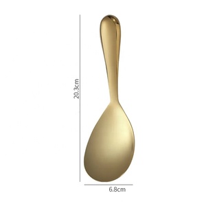 Cuchara de arroz de acero inoxidable 304, cuchara de cocina gruesa de mango largo, vajilla multiusos, cucharas para servir Buffet, vajilla de cocina - Product Image 5