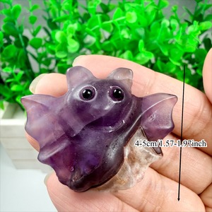 1 Pieza de Estatua de Murciélago de Imitación Antigua de la Marca CrystalHola [Boho], Piedra Decorativa Tallada de Cristal para Atraer la Riqueza, para Halloween - Product Image 2