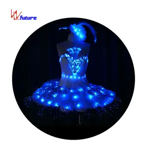 Falda de baile tutú LED, falda con luz LED de ballet, de estilo tutú, de estilo ballet