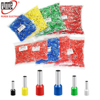 Connecteurs EV0508 1008 1508 2508 4009 6012 1012 – Embouts de câblage isolés à sertir en cuivre pour fils et tubes