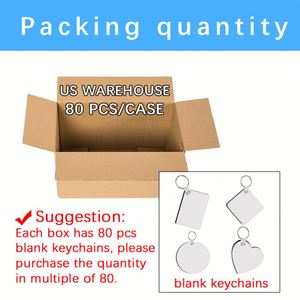 Porte-clés vierges pour sublimation, en MDF double face avec anneaux, imprimés par transfert thermique, porte-clés en bois personnalisés - Product Image 6