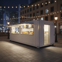 2026 Nouveau Design Économique Conteneur Maritimes Pliable de 20 pieds pour Café/Boutique/Vitrine de Vente de Bottes, Maisons Modulaires Landmae S-61, Panneau Sandwich, Garantie 2 ans