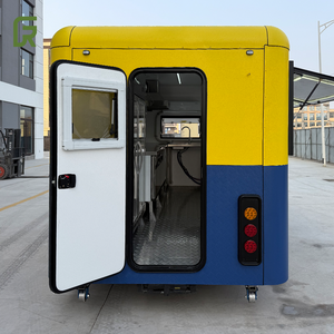 Remolque de comida móvil cuadrado retro color personalizado OEM y ODM camión comercial uso al aire libre Europa caravana restaurante - Product Image 2