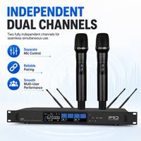Système de microphone sans fil portable à double canal TK2000S-1, microphone sans fil UHF True Diversity pour spectacle sur scène