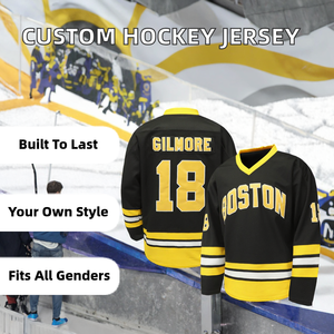 Service OEM en gros, personnalisez votre design, logo imprimé par transfert thermique, jersey de hockey unisexe pour adultes en spandex/polyester - Product Image 2