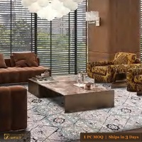 Tapis de salon turc moderne LandScopeTech en tissu Wilton, motif géométrique losanges, vert sauge crème, haute densité, résistant à l'usure
